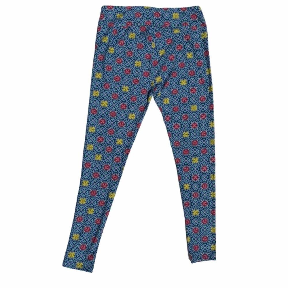 New LuLaRoe Women's Multicolor Floral Elastic Waist Leggings Tall & Curvy